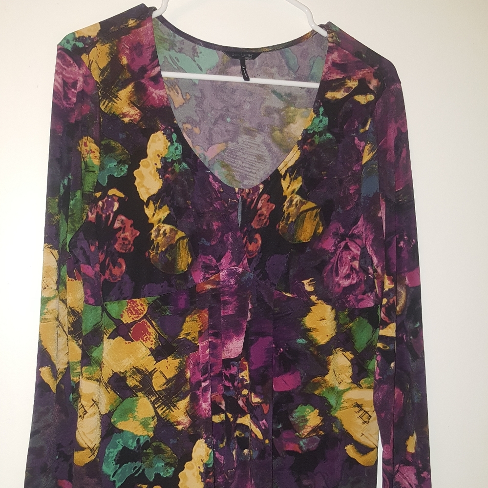 🌼3 for 22🌼Daisy Fuentes Floral Top sz lg